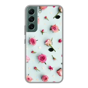 Чехол с рисунком «Разные цветы» для Samsung Galaxy S22