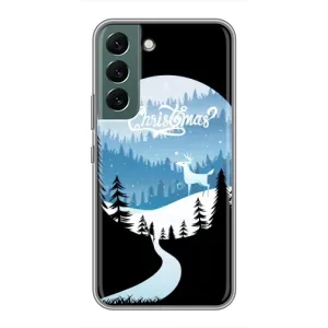 Силіконовий бампер на різдво для Samsung Galaxy S22 (Різдвяний Олень)