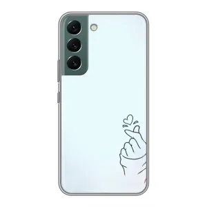 Чехлы (Знак сердечка) на Samsung Galaxy S22 (Сердце на голубом)