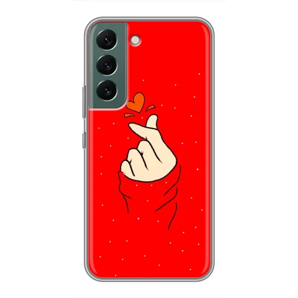 Чехол с рисунком «Сердце на красном» для Samsung Galaxy S22 Чехол с рисунком «Сердце на красном» для Samsung Galaxy S22