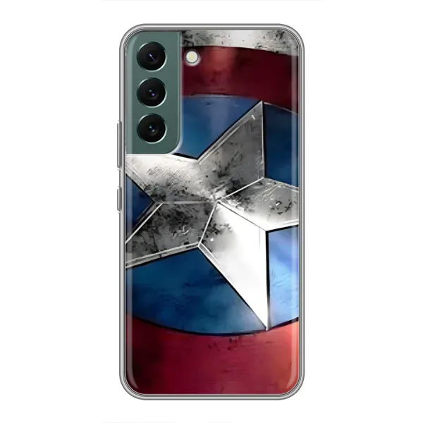 Чехол с рисунком «Щит Капитана Америки» для Samsung Galaxy S22 Чехол с рисунком «Щит Капитана Америки» для Samsung Galaxy S22