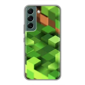 Чехлы для Samsung Galaxy S22 (Персонажи Майн Крафт) (Текстура)