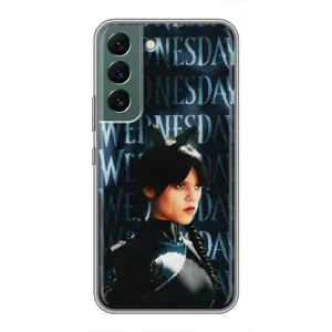 Чехлы с принтом Уэнсдей на Samsung Galaxy S22 (Уэнздей с ушками)