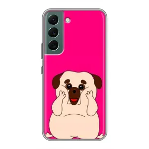 Чохол (ТПУ) Милі песики для Samsung Galaxy S22 (Веселий Мопсік)