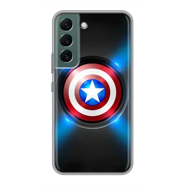 Чехол с рисунком «Яркий Щит Капитана» для Samsung Galaxy S22 Чехол с рисунком «Яркий Щит Капитана» для Samsung Galaxy S22