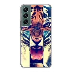Чохли з зображенням різних тварин на Samsung Galaxy S22 (Яскравий Тигр)