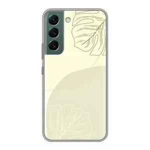 Чохол квітковий дизайн для Samsung Galaxy S22 (Зелений фон)