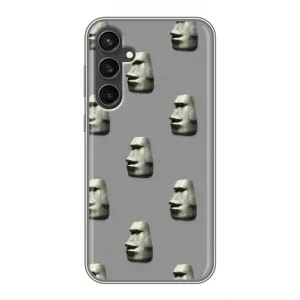 Бампер с принтом Мемы для Samsung Galaxy S23 FE (Каменное лицо)