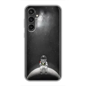 Силиконовый Чехол с принтом "Космонавты" на Samsung Galaxy S23 FE (Космонавт романтик)