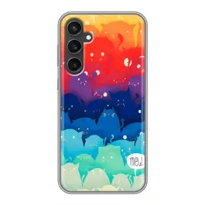 Силиконовый чехол с котиком для Samsung Galaxy S23 FE (Mew)