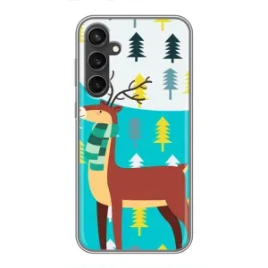 Силіконовий бампер з картинкою звірів для Samsung Galaxy S23 FE (Олень із шарфом)