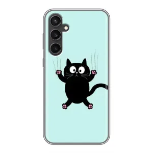 Силиконовый чехол с котиком для Samsung Galaxy S23 FE (Падающий кот)