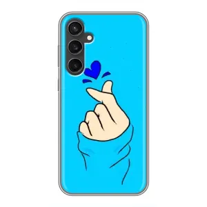 Чехлы (Знак сердечка) на Samsung Galaxy S23 FE (Сердце на синем)