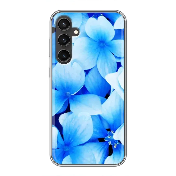 Чехол с рисунком «Синие цветы» для Samsung Galaxy S23 FE Чехол с рисунком «Синие цветы» для Samsung Galaxy S23 FE