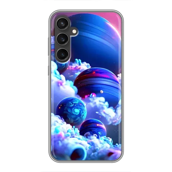 Чехол с рисунком «Синие планеты» для Samsung Galaxy S23 FE Чехол с рисунком «Синие планеты» для Samsung Galaxy S23 FE