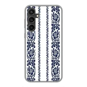 Силіконовый Чохол на Samsung Galaxy S23 FE з картинкой Вишиванки (Синя вишиванка)