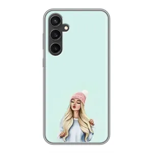 Силіконовый Чохол на Samsung Galaxy S23 FE з картинкой Модных девушек (В шапці)