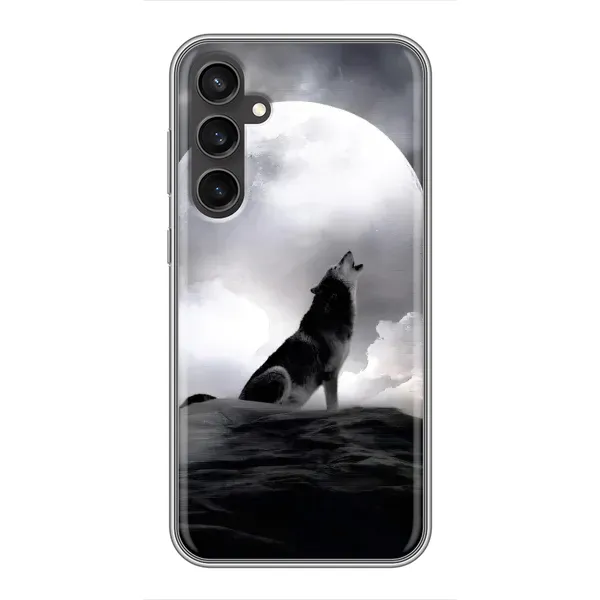 Чехол с рисунком «Волк и луна» для Samsung Galaxy S23 FE Чехол с рисунком «Волк и луна» для Samsung Galaxy S23 FE