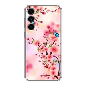 Чехол с принтом САКУРЫ на Samsung Galaxy S23 Plus (Бабочки на сакуре)