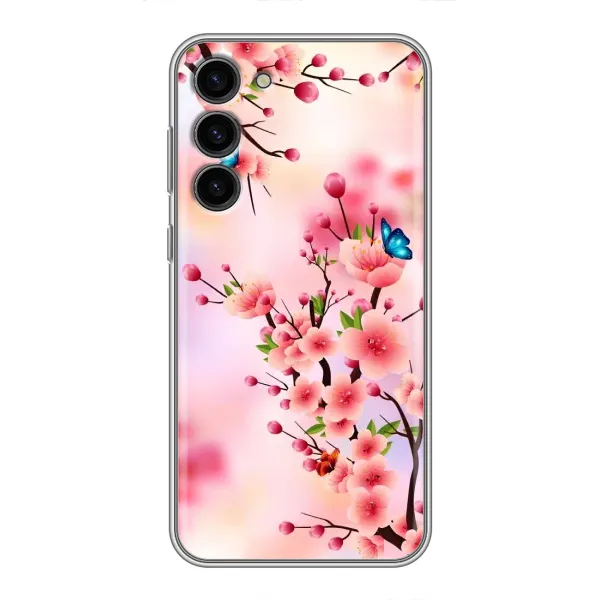 Чехол с рисунком «Бабочки на сакуре» для Samsung Galaxy S23 Plus Чехол с рисунком «Бабочки на сакуре» для Samsung Galaxy S23 Plus