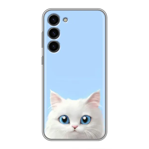 Чехол с рисунком «Белый кот» для Samsung Galaxy S23 Plus Чехол с рисунком «Белый кот» для Samsung Galaxy S23 Plus