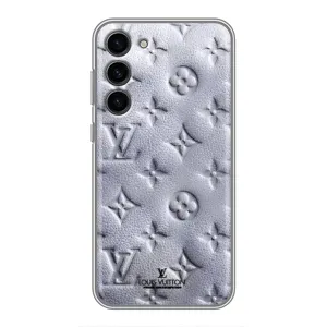 Текстурный Чехол Louis Vuitton для Самсунг Гелекси С23 Плюс (Белый ЛВ)