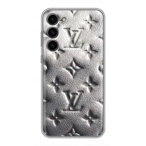Текстурный Чехол Louis Vuitton для Самсунг Гелекси С23 Плюс (Бежевый ЛВ)