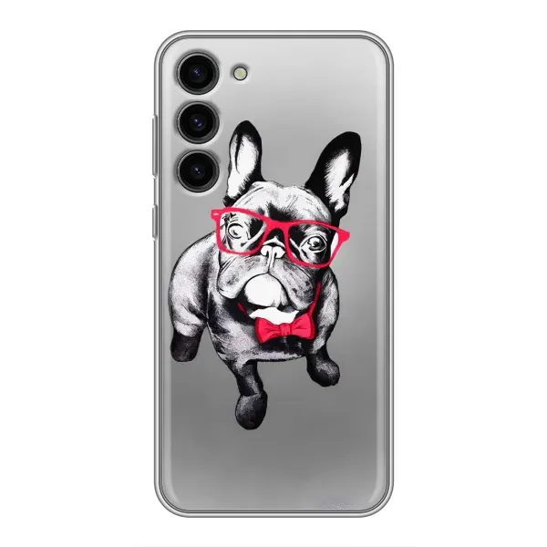 Чехол с рисунком «Бульдог в очках» для Samsung Galaxy S23 Plus Чехол с рисунком «Бульдог в очках» для Samsung Galaxy S23 Plus