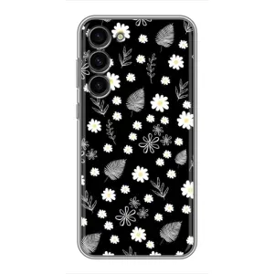 Чехлы с тематикой "ЦВЕТЫ" на Samsung Galaxy S23 Plus (цветение на чорном)