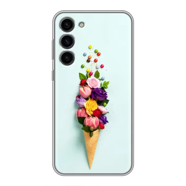 Чехол с рисунком «Цветок-мороженное» для Samsung Galaxy S23 Plus Чехол с рисунком «Цветок-мороженное» для Samsung Galaxy S23 Plus