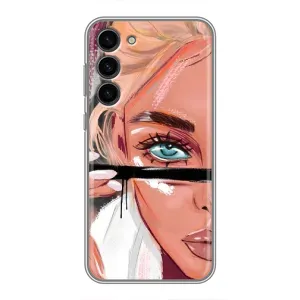 Силіконовый Чохол на Samsung Galaxy S23 Plus з картинкой Модных девушек (Дівчина та вії)