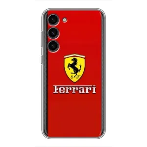 Силиконовый бампер с картинкой машины на Samsung Galaxy S23 Plus (Ferrari Logo)