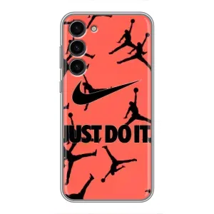 Силиконовый Чехол Nike Air Jordan на Самсунг Гелекси С23 Плюс (Just Do It)