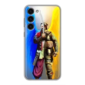 Чехол с картинкой (Патриотический КОЗАК) на Samsung Galaxy S23 Plus (Козак с крыльями)