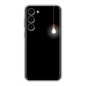 Чохол з картинками на чорному фоні для Samsung Galaxy S23 Plus (Лампочка)