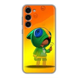 Чехол Бравл Старс для Samsung Galaxy S23 Plus (LEON в кофте)