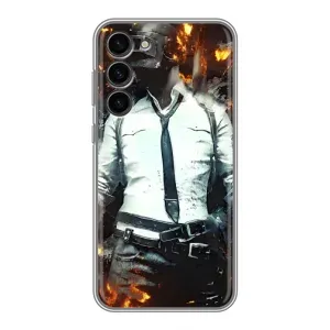 Силиконовый чехол с картинкой "Герой Pubg" на Samsung Galaxy S23 Plus (Man Пубг)