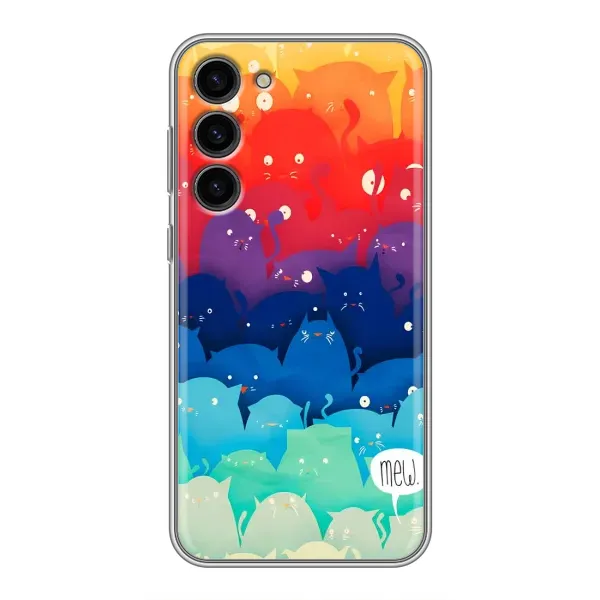 Чехол с рисунком «Mew» для Samsung Galaxy S23 Plus