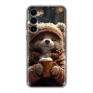 Друкований чохол 'Звірята з кавою' для Samsung Galaxy S23 Plus (Ведмедик з кавою)