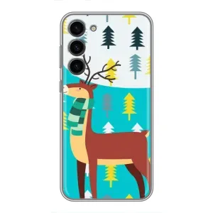 Силіконовий бампер з картинкою звірів для Samsung Galaxy S23 Plus (Олень із шарфом)