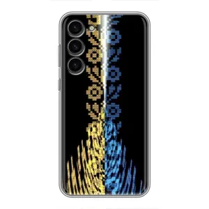 Силиконовый Чехол на Samsung Galaxy S23 Plus (Патриотическая вышиванка)