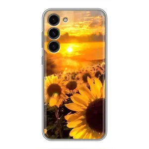 Чехол с Цветами для Samsung Galaxy S23 Plus (поле подсолнухов)