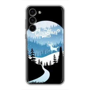Силиконовый бампер на рождество для Samsung Galaxy S23 Plus (Рождественский Олень)
