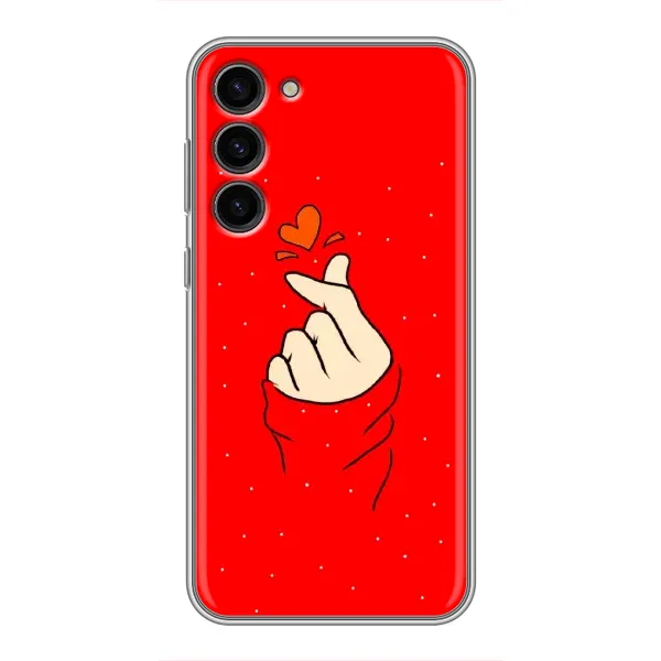 Чохол з малюнком «Сердечко на червоному» для Samsung Galaxy S23 Plus Чохол з малюнком «Сердечко на червоному» для Samsung Galaxy S23 Plus