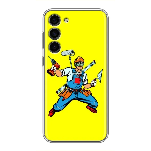 Чехол с рисунком «Строитель» для Samsung Galaxy S23 Plus Чехол с рисунком «Строитель» для Samsung Galaxy S23 Plus