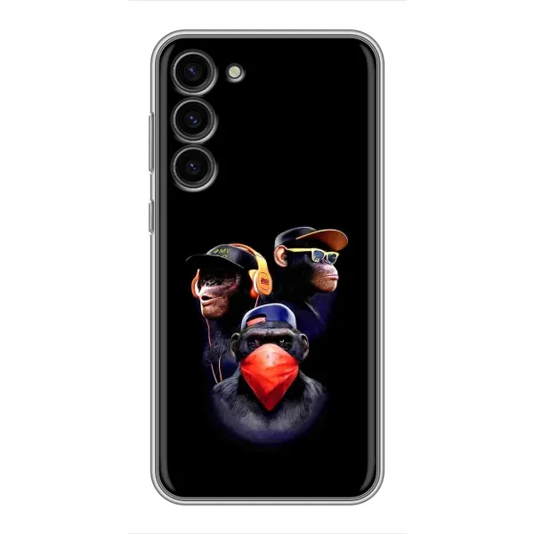 Чехол с рисунком «Три обезьяны» для Samsung Galaxy S23 Plus Чехол с рисунком «Три обезьяны» для Samsung Galaxy S23 Plus