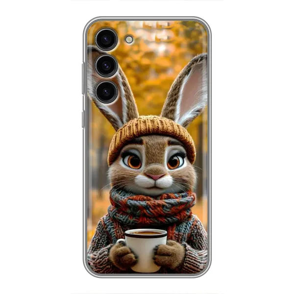 Чехол с рисунком «Зайчик с кофе» для Samsung Galaxy S23 Plus Чехол с рисунком «Зайчик с кофе» для Samsung Galaxy S23 Plus