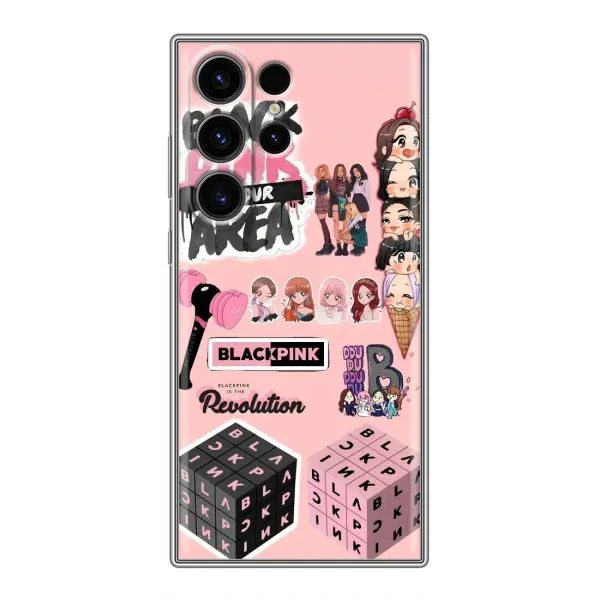 Чехол с рисунком «BLACK PINK коллаж» для Samsung Galaxy S23 Ultra