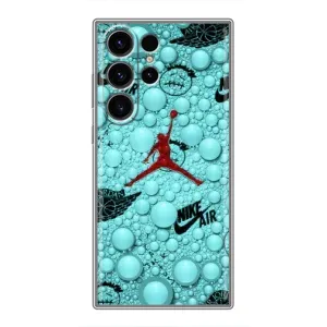 Силиконовый Чехол Nike Air Jordan на Самсунг С23 Ультра (Джордан Найк)