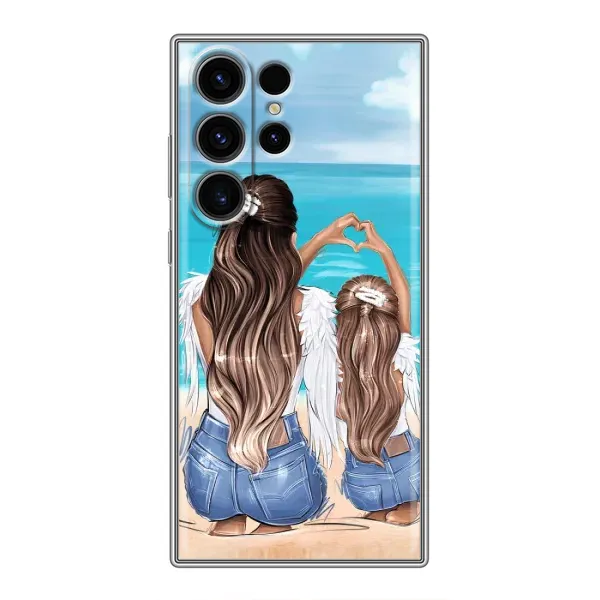 Чехол с рисунком «Мама и дочь» для Samsung Galaxy S23 Ultra Чехол с рисунком «Мама и дочь» для Samsung Galaxy S23 Ultra